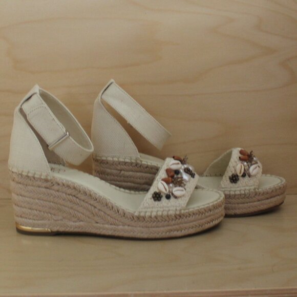 Franco Sarto Clemens Espadrille Shell Wedge Sandal - Picture 2 of 11